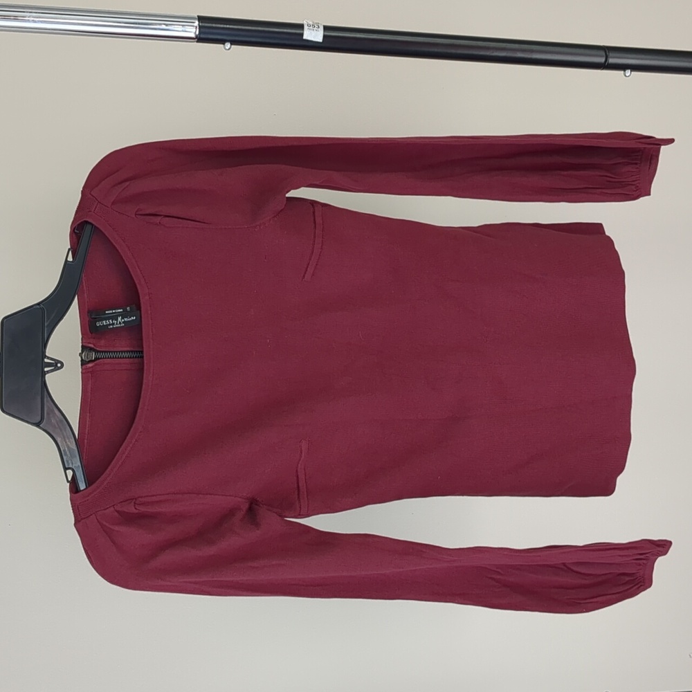 Marciano maroon silk blend sweater